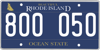 RI license plate 800050