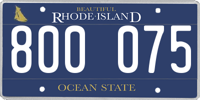 RI license plate 800075