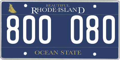 RI license plate 800080