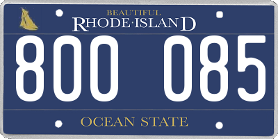 RI license plate 800085