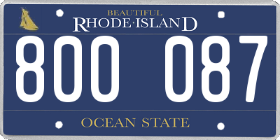 RI license plate 800087