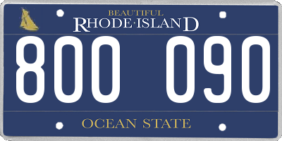 RI license plate 800090