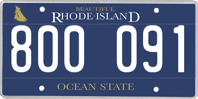 RI license plate 800091