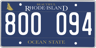 RI license plate 800094
