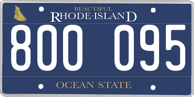 RI license plate 800095