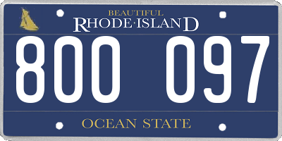 RI license plate 800097
