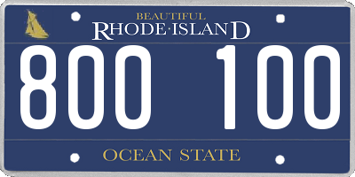 RI license plate 800100