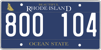 RI license plate 800104