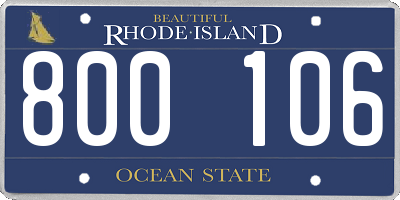RI license plate 800106