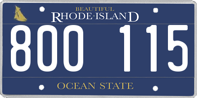 RI license plate 800115