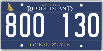 RI license plate 800130