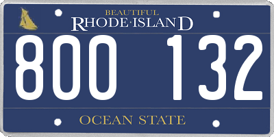RI license plate 800132