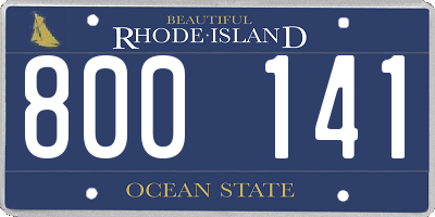 RI license plate 800141