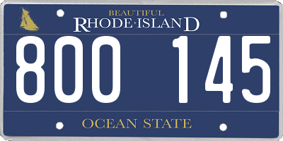 RI license plate 800145