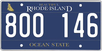 RI license plate 800146
