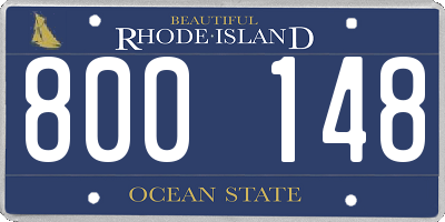 RI license plate 800148