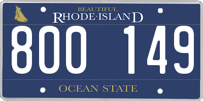 RI license plate 800149