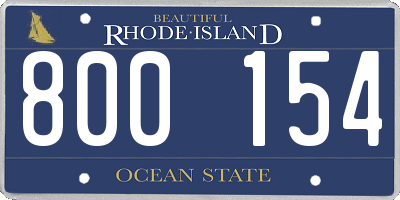 RI license plate 800154