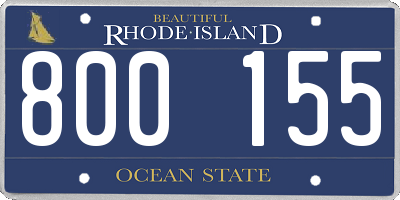 RI license plate 800155