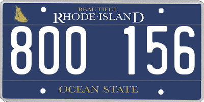 RI license plate 800156