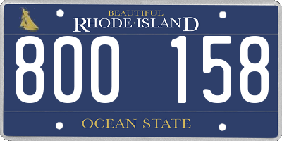 RI license plate 800158