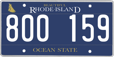 RI license plate 800159