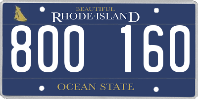 RI license plate 800160