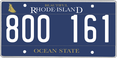 RI license plate 800161