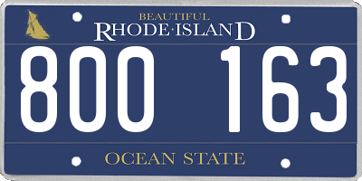 RI license plate 800163