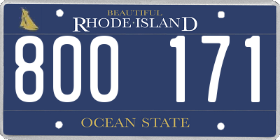 RI license plate 800171