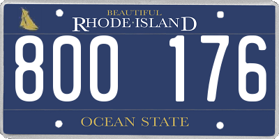RI license plate 800176