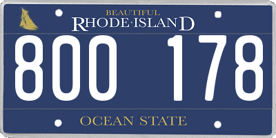 RI license plate 800178