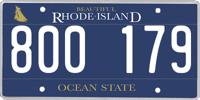 RI license plate 800179