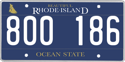 RI license plate 800186