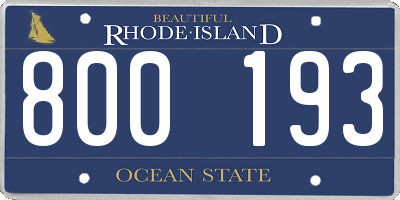 RI license plate 800193