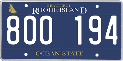 RI license plate 800194
