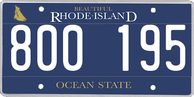 RI license plate 800195