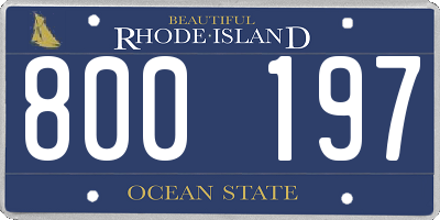 RI license plate 800197