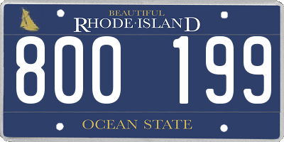 RI license plate 800199