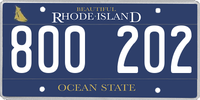 RI license plate 800202