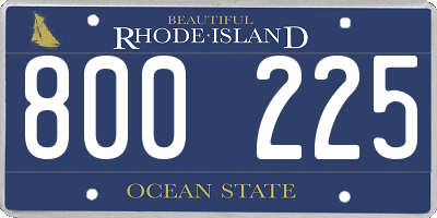 RI license plate 800225
