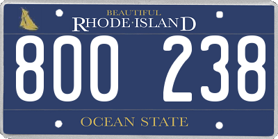 RI license plate 800238