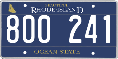 RI license plate 800241