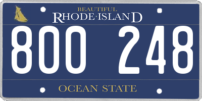 RI license plate 800248