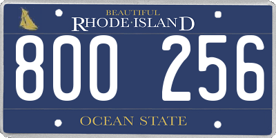 RI license plate 800256