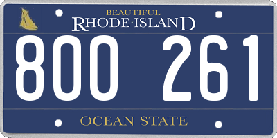 RI license plate 800261