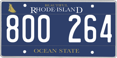 RI license plate 800264