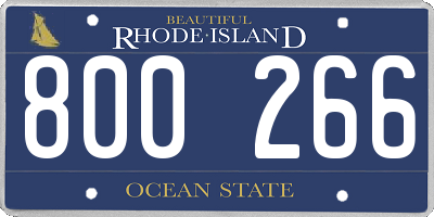 RI license plate 800266