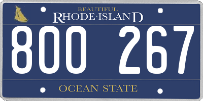 RI license plate 800267