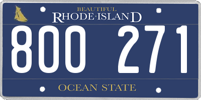 RI license plate 800271